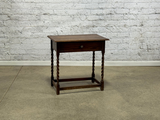 Barley Twist Side Table with Drawer