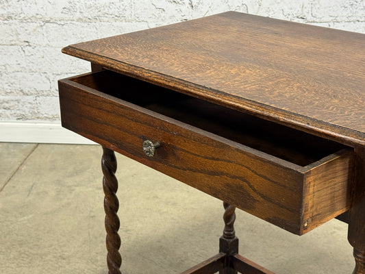 Barley Twist Side Table with Drawer