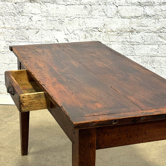 Antique Pine and Oak Server with Drawer