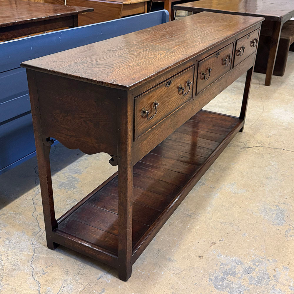 Oak 3-Drawer Potboard Server