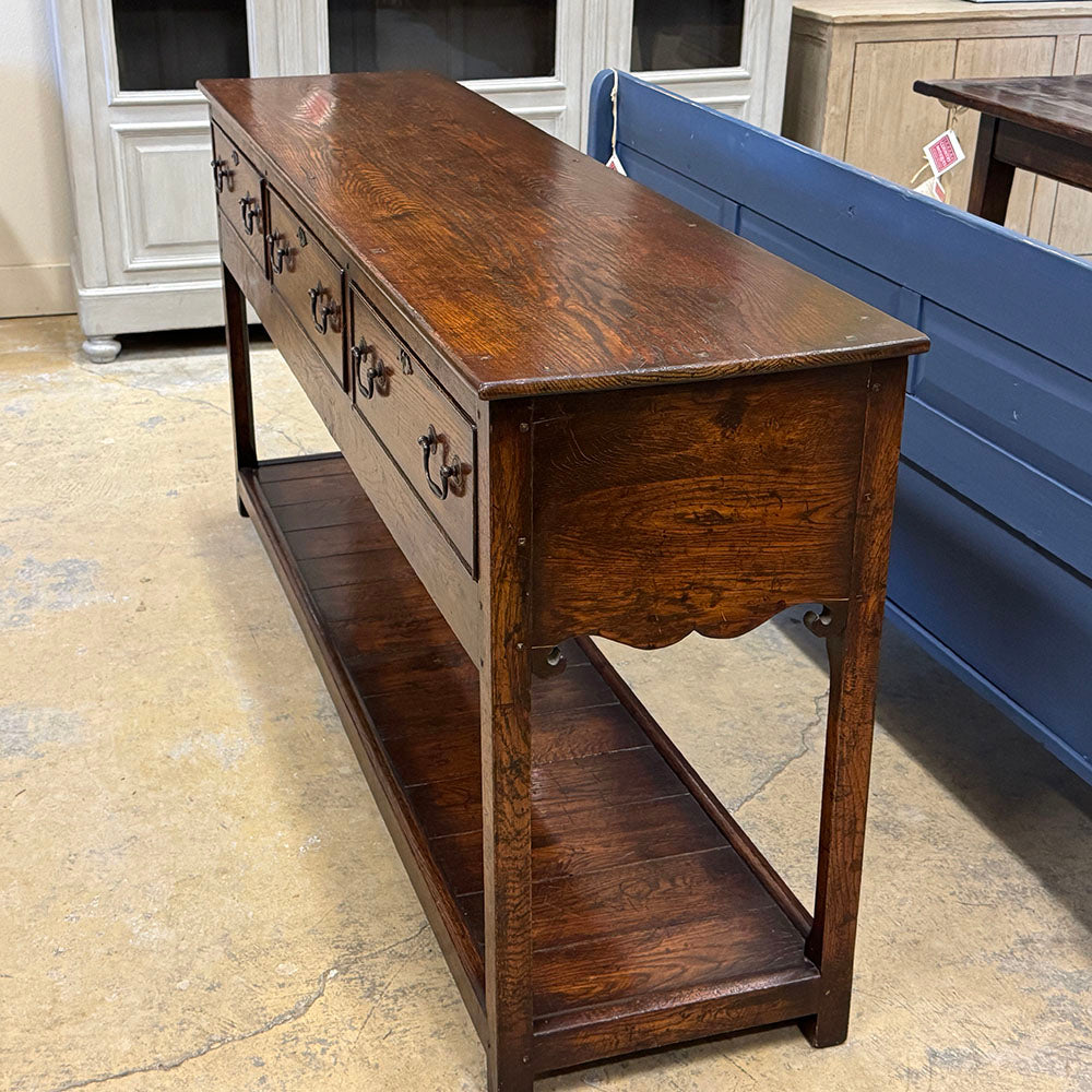 Oak 3-Drawer Potboard Server