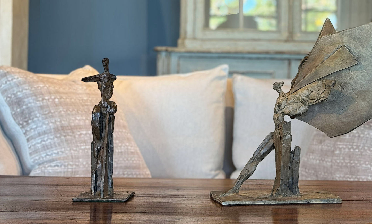 Standing Female in Dress, Bronze Sculpture Small (08)