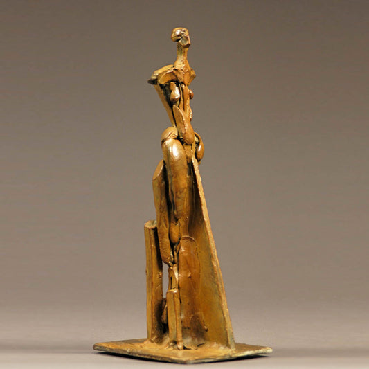 Standing Female in Dress, Bronze Sculpture Small (08)