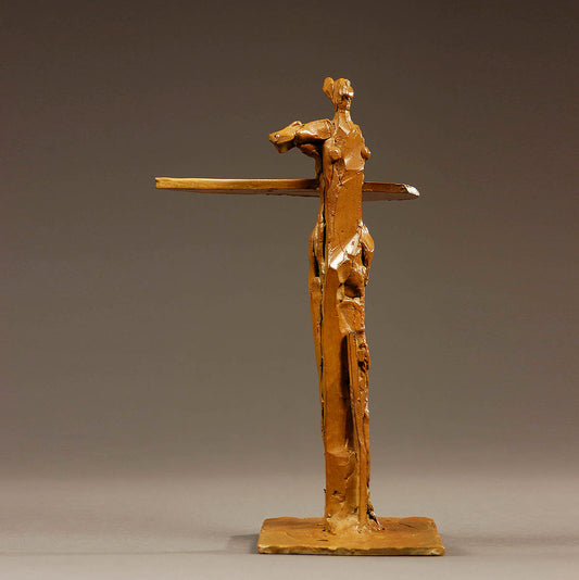 Standing Female with Plane, Bronze Sculpture Small (07)