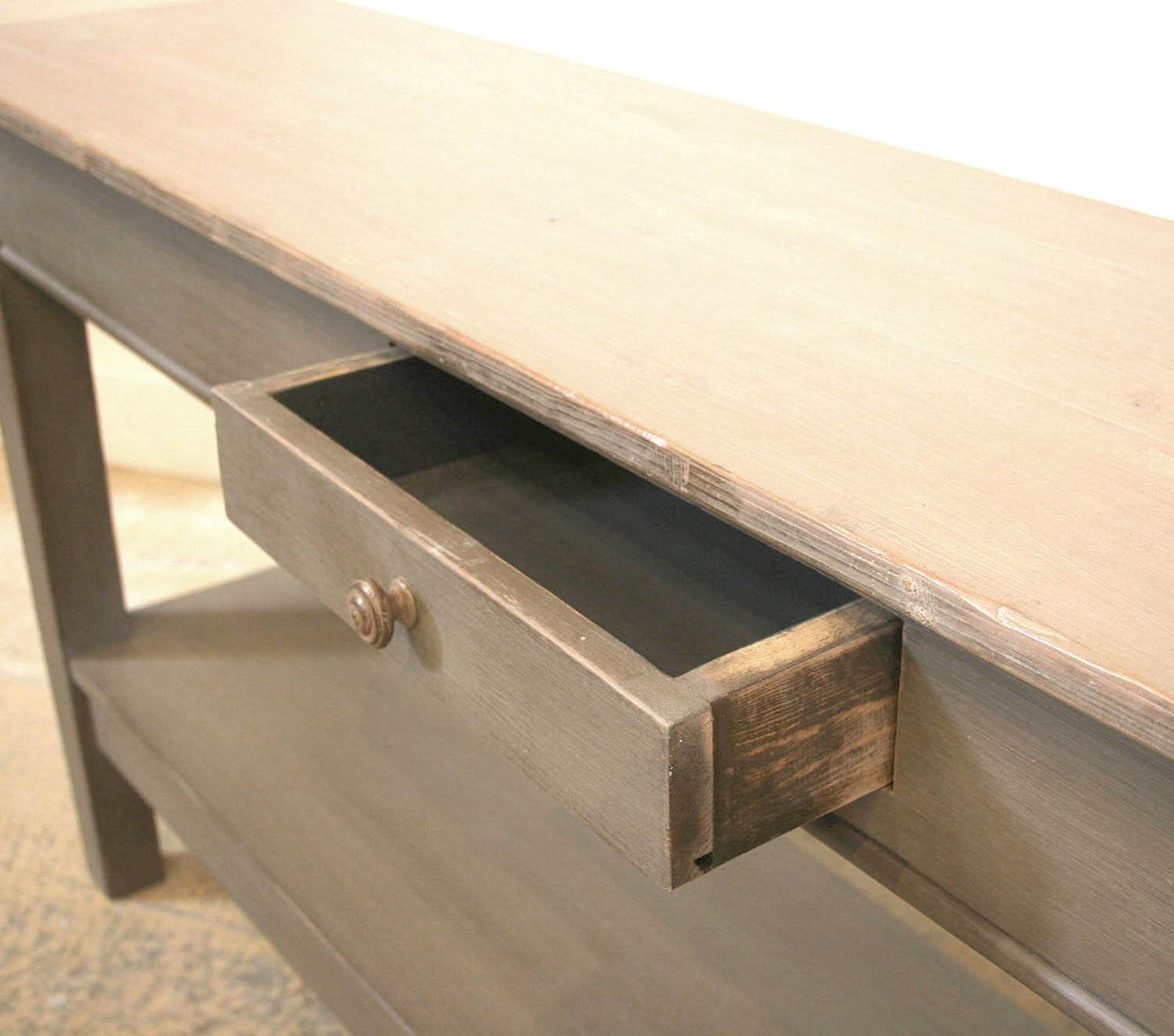 Narrow French Server with Potboard & Drawer