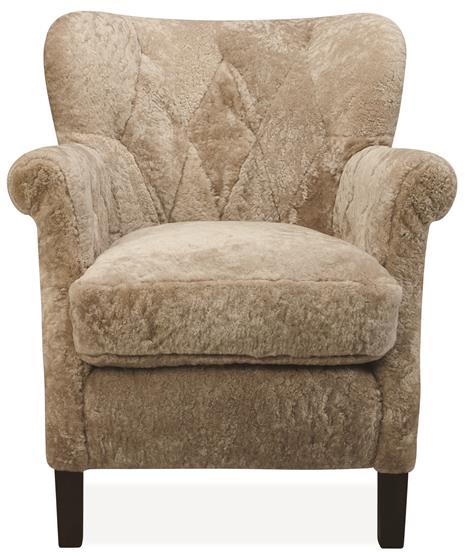 1547-01 Shearling & Leather Chair