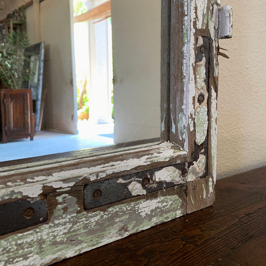 Antique Shutter Mirror