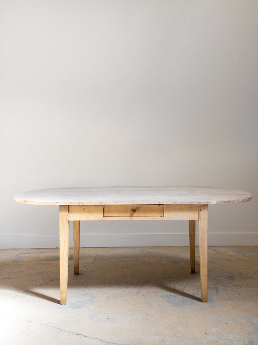 Bleached Oak Oval Table