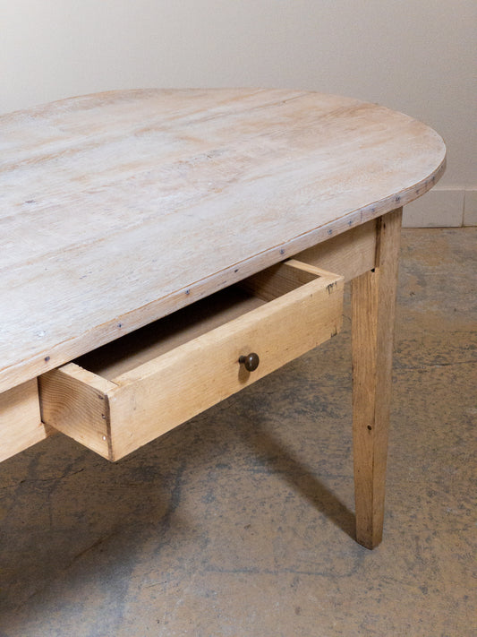 Bleached Oak Oval Table