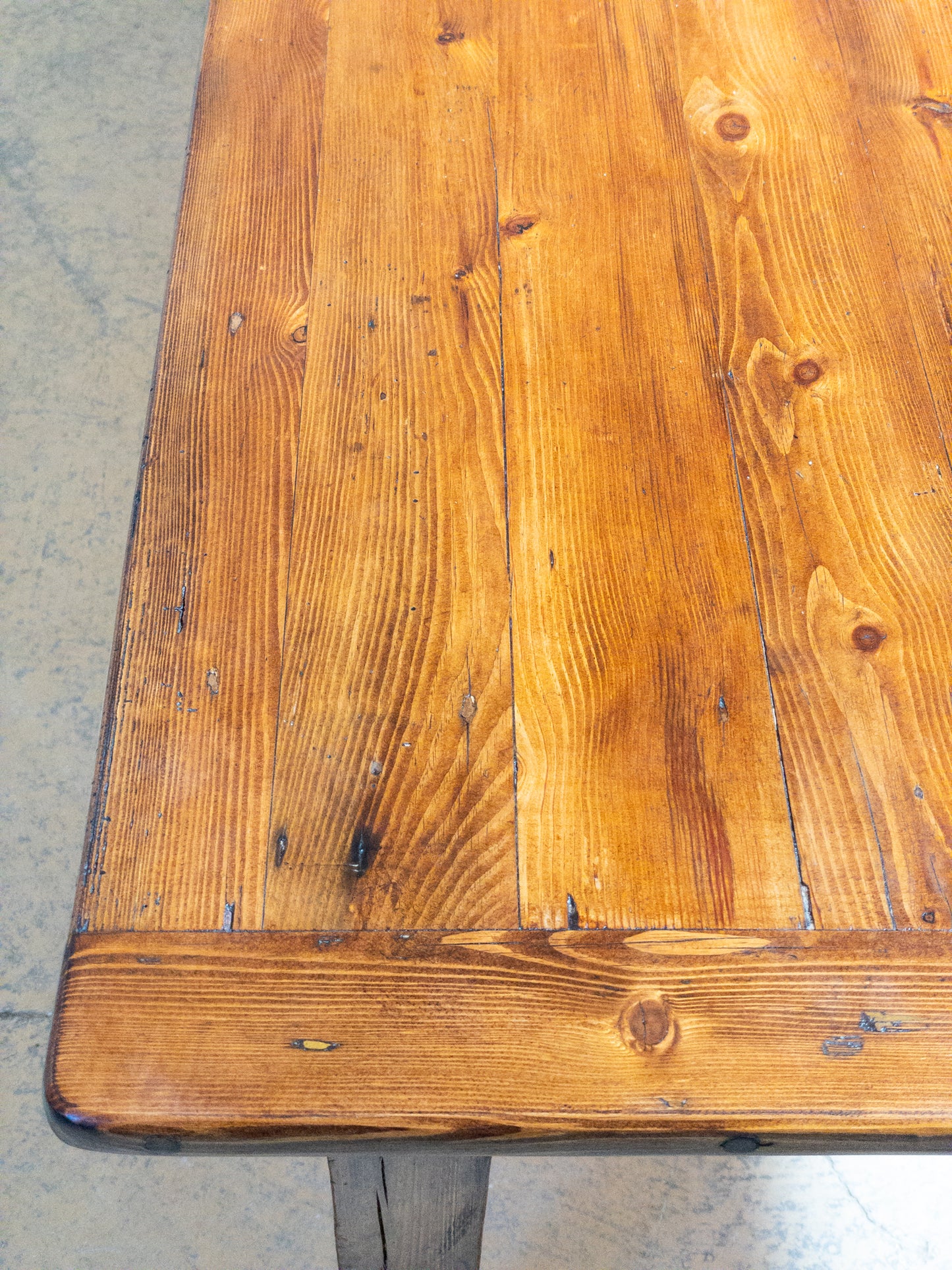 Vintage Long Pine Table