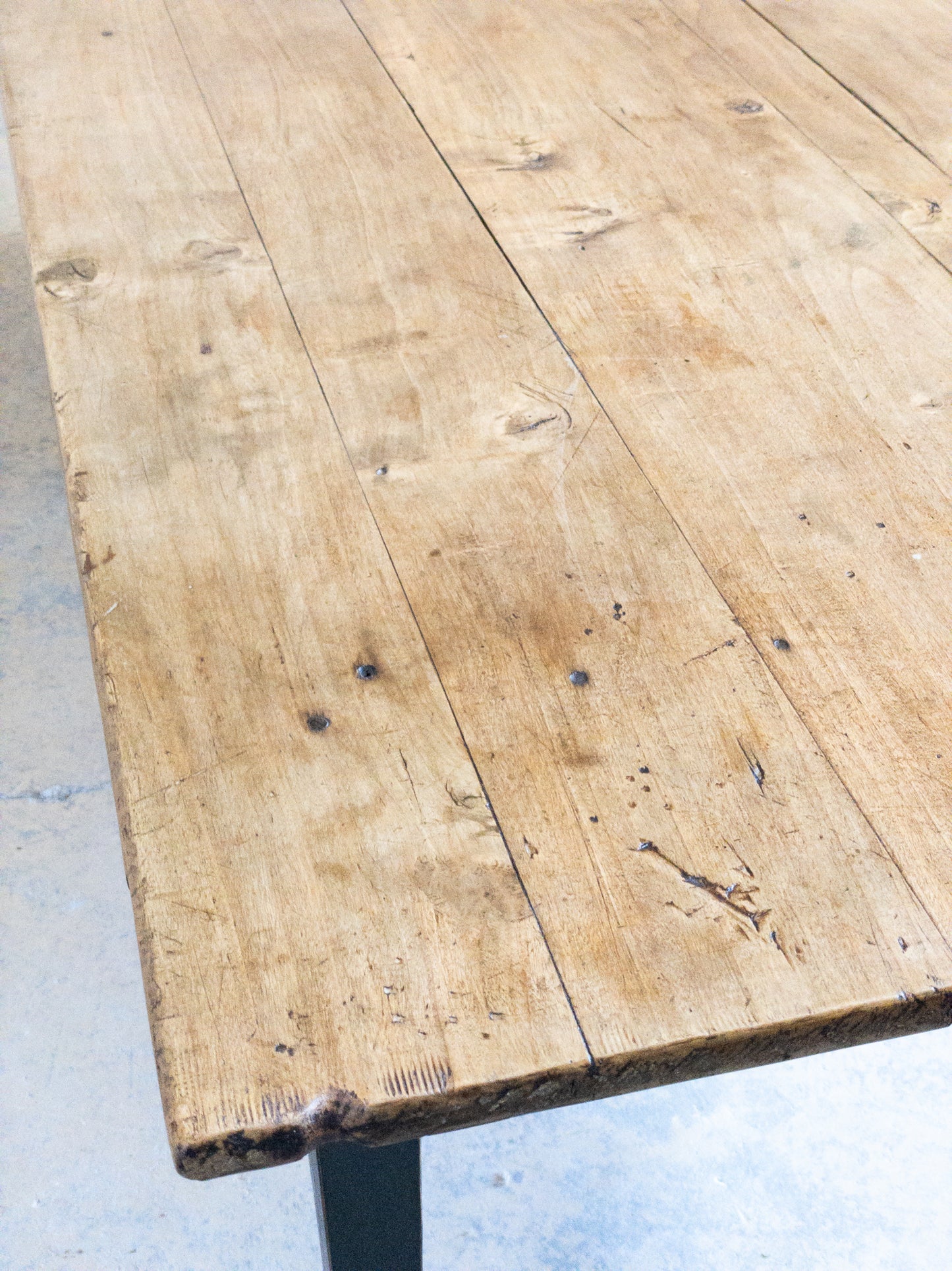 Antique Pine Plank Top Table