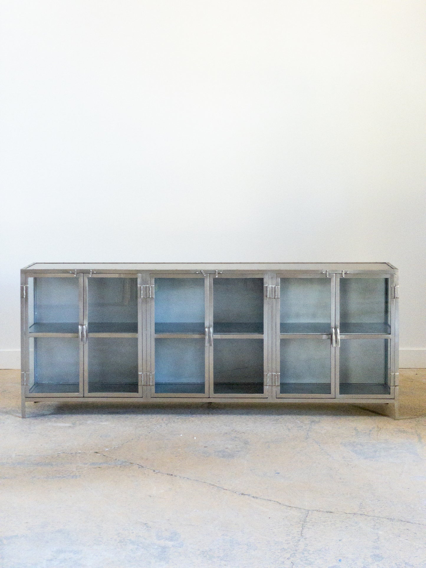 Metal and Glass Sideboard